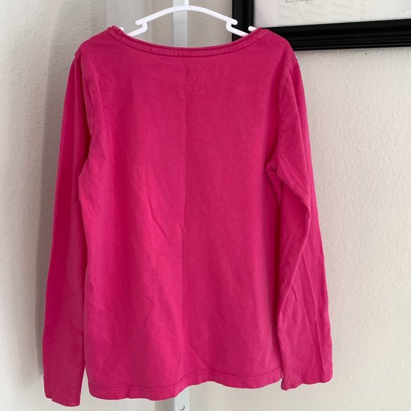 LANDS' END Girl's Sequin Chihuahua T-Shirt, Bright Pink, Size: S (7-8) - Picture 3 of 5